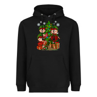 Black Mimi Elf, Mama Elf, Child Elf Christmas Heavyweight Hoodie - BundleAndBundleShop