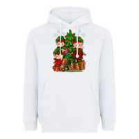 White Mimi Elf, Mama Elf, Child Elf Christmas Heavyweight Hoodie - BundleAndBundleShop
