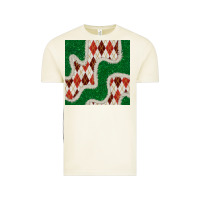 Vintage Arctic christmas diamond plaid and green glitter seamless pattern Vintage Tee - BundleAndBundleShop