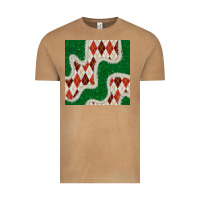 Vintage Camel christmas diamond plaid and green glitter seamless pattern Vintage Tee - BundleAndBundleShop