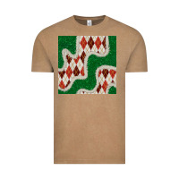 Vintage Coffee christmas diamond plaid and green glitter seamless pattern Vintage Tee - BundleAndBundleShop