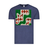 Vintage Denim christmas diamond plaid and green glitter seamless pattern Vintage Tee - BundleAndBundleShop