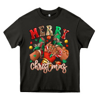 Asphalt Merry Christmas black girl sneakers Heavy Core Tee - RanaPortraitStore