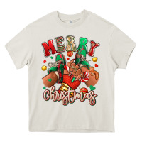 Cream Merry Christmas black girl sneakers Heavy Core Tee - RanaPortraitStore