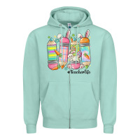 Seafoam teaching my favorite peeps Zipper Hoodie - MaliasSmallBusiness