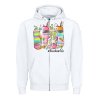 White teaching my favorite peeps Zipper Hoodie - MaliasSmallBusiness