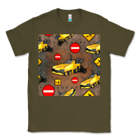 Army Green asphalt paver seamless pattern Classic Tee - BundleAndBundleShop