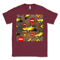 Burgundy asphalt paver seamless pattern Classic Tee - BundleAndBundleShop