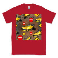 Red asphalt paver seamless pattern Classic Tee - BundleAndBundleShop