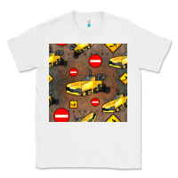 White asphalt paver seamless pattern Classic Tee - BundleAndBundleShop