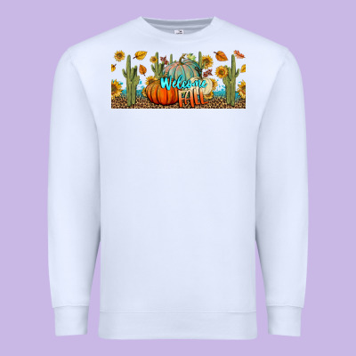 Welcome Fall Premium Sweatshirt Designed By Bundleandbundleshop