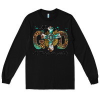 Black with god all things are possible gemstone cross Long Sleeve Tee - Jasminsmagicworld