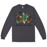 Smoke with god all things are possible gemstone cross Long Sleeve Tee - Jasminsmagicworld