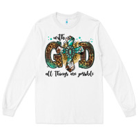 White with god all things are possible gemstone cross Long Sleeve Tee - Jasminsmagicworld