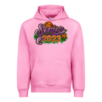 Fuchsia Pink Senior 2023 basketball Urban Hoodie - HowdyJamesFarm