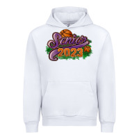 White Senior 2023 basketball Urban Hoodie - HowdyJamesFarm