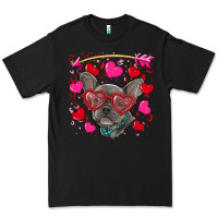 Black Valentine's day french bulldog puppy Premium Tee - RanaPortraitStore