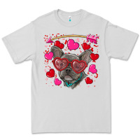 Dove Grey Valentine's day french bulldog puppy Premium Tee - RanaPortraitStore