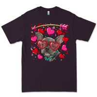 Plum Valentine's day french bulldog puppy Premium Tee - RanaPortraitStore