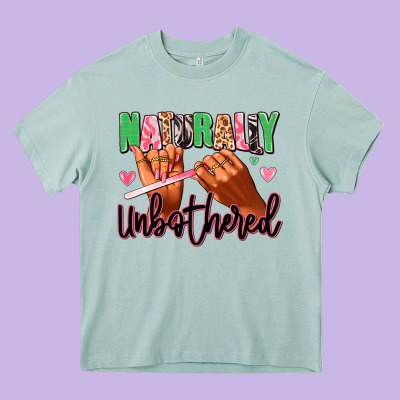 Heavy Core Tee Naturally unbothered afro nails