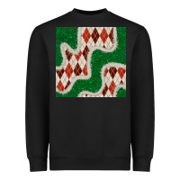 Black christmas diamond plaid and green glitter seamless pattern Heavyweight Sweatshirt - BundleAndBundleShop