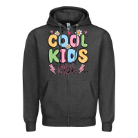 Charcoal Heather cool kids club Zipper Hoodie - MaliasSmallBusiness