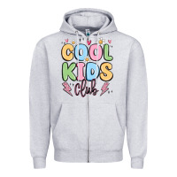 Heather Grey cool kids club Zipper Hoodie - MaliasSmallBusiness