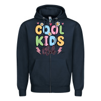 Navy cool kids club Zipper Hoodie - MaliasSmallBusiness