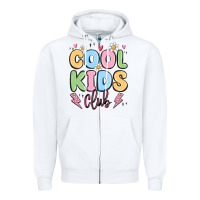 White cool kids club Zipper Hoodie - MaliasSmallBusiness