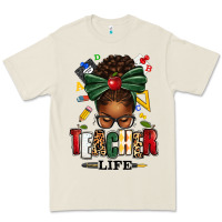 Bone teacher life afro messy bun Premium Tee - texasbilliewilder
