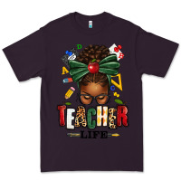 Plum teacher life afro messy bun Premium Tee - texasbilliewilder