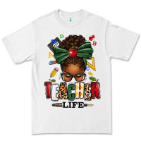White teacher life afro messy bun Premium Tee - texasbilliewilder