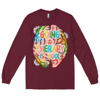 Burgundy going to therapy is cool Long Sleeve Tee - NancyCooperArtShop