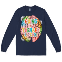 Navy going to therapy is cool Long Sleeve Tee - NancyCooperArtShop