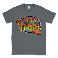 Charcoal Heather trick or treat black Classic Tee - JahusDesignShop