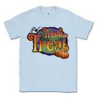 Dusty Blue trick or treat black Classic Tee - JahusDesignShop