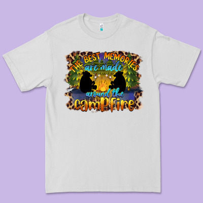 The Best Memories Are Made Around The Campfire Camping Premium Tee Designed By Barkaloodesign
