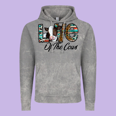 Love Of The Cows Vintage Hoodie Designed By Cowhidedigitalart