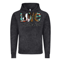 Vintage Black love of the cows Vintage Hoodie - CowhideDigitalArt