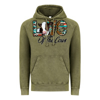 Vintage Olive love of the cows Vintage Hoodie - CowhideDigitalArt