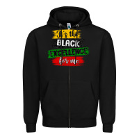 Black it s the black excellence for me Zipper Hoodie - MaliasSmallBusiness