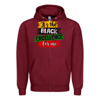 Burgundy it s the black excellence for me Zipper Hoodie - MaliasSmallBusiness