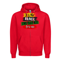 Red it s the black excellence for me Zipper Hoodie - MaliasSmallBusiness