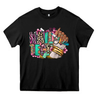 Black Nail Tech afro nail art Heavy Core Tee - RanaPortraitStore