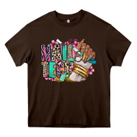 Chocolate Brown Nail Tech afro nail art Heavy Core Tee - RanaPortraitStore