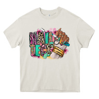 Cream Nail Tech afro nail art Heavy Core Tee - RanaPortraitStore