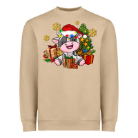 Mushroom little cute christmas cow Heavyweight Sweatshirt - AdoDesignShop