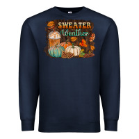 Navy sweater weather Premium Sweatshirt - BundleAndBundleShop