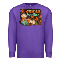 Purple sweater weather Premium Sweatshirt - BundleAndBundleShop