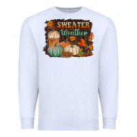White sweater weather Premium Sweatshirt - BundleAndBundleShop